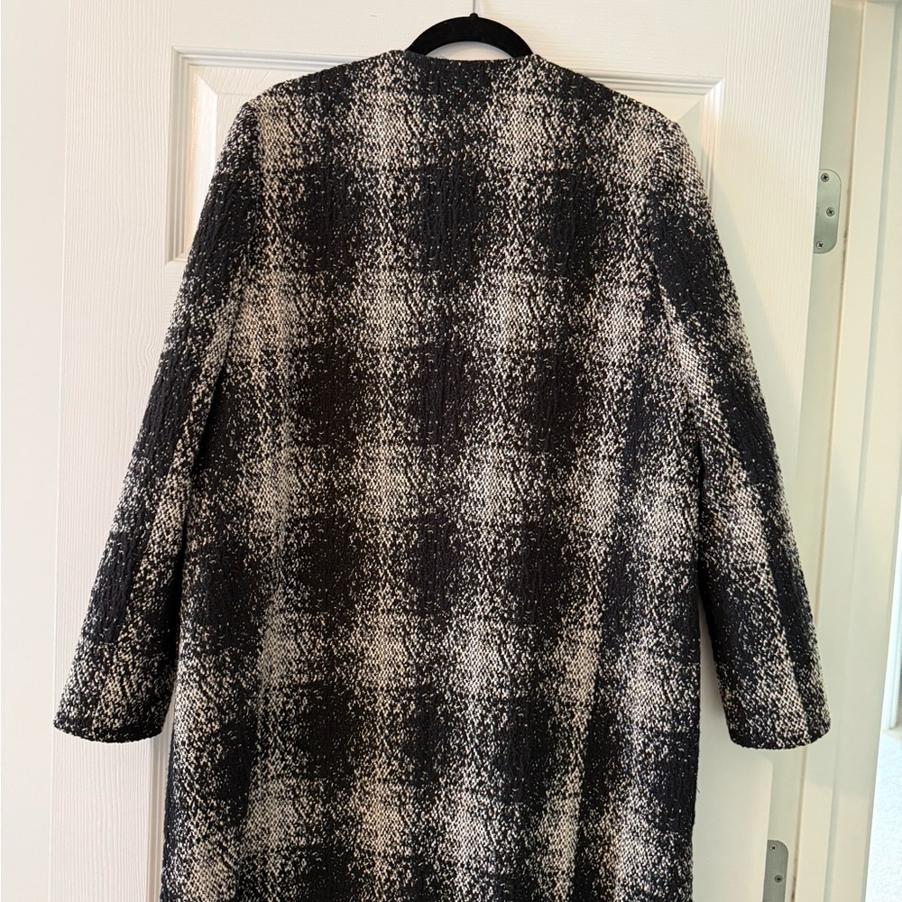 DKNY Black and Cream Teddy Jacket